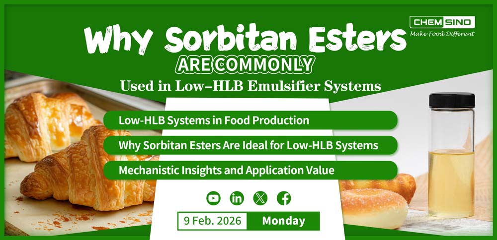 Por qué los ésteres de sorbitán se utilizan habitualmente en sistemas emulsionantes con bajo contenido de HLB